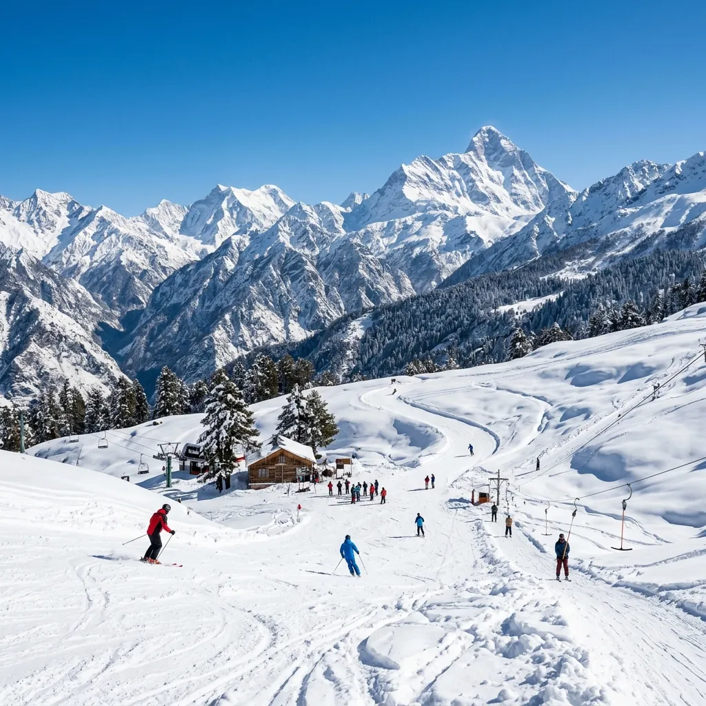 Auli Skiing Slopes Nanda Devi