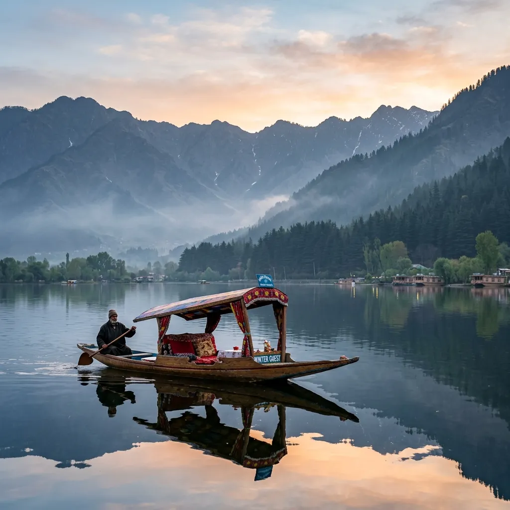 Kashmir Dal Lake and Shikara